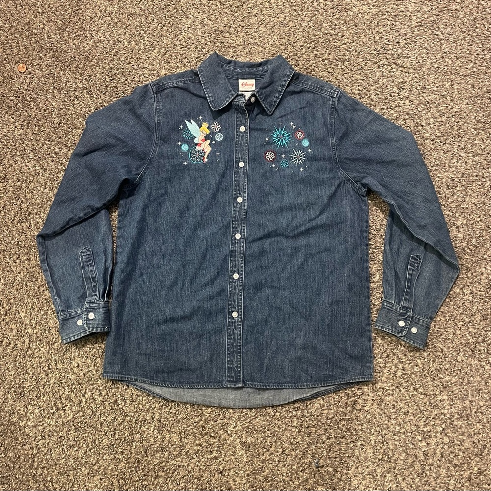 Vintage Disney Tinkerbell Denim button up